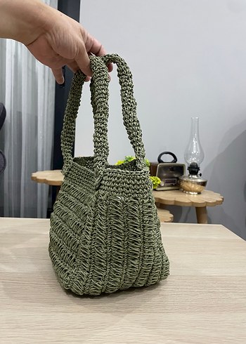 Diğer Örgü Yeşil Kadın El Çantası