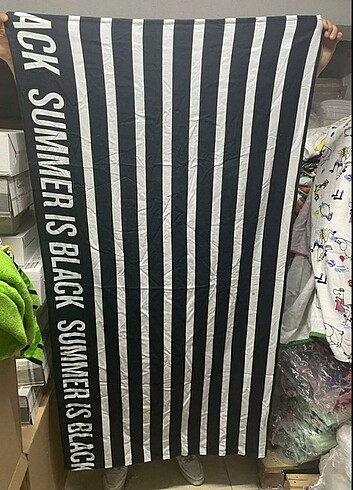 Siyah Beyaz Zebra Plaj Havlusu 