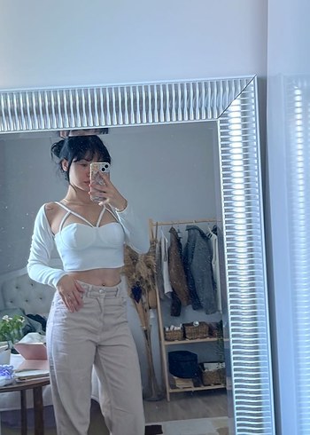 Beyaz Normcore Kadın Bralet