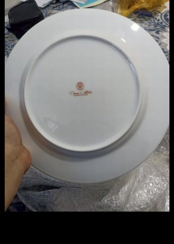 Çiçek Desenli Beyaz Tabak - Görsel 2