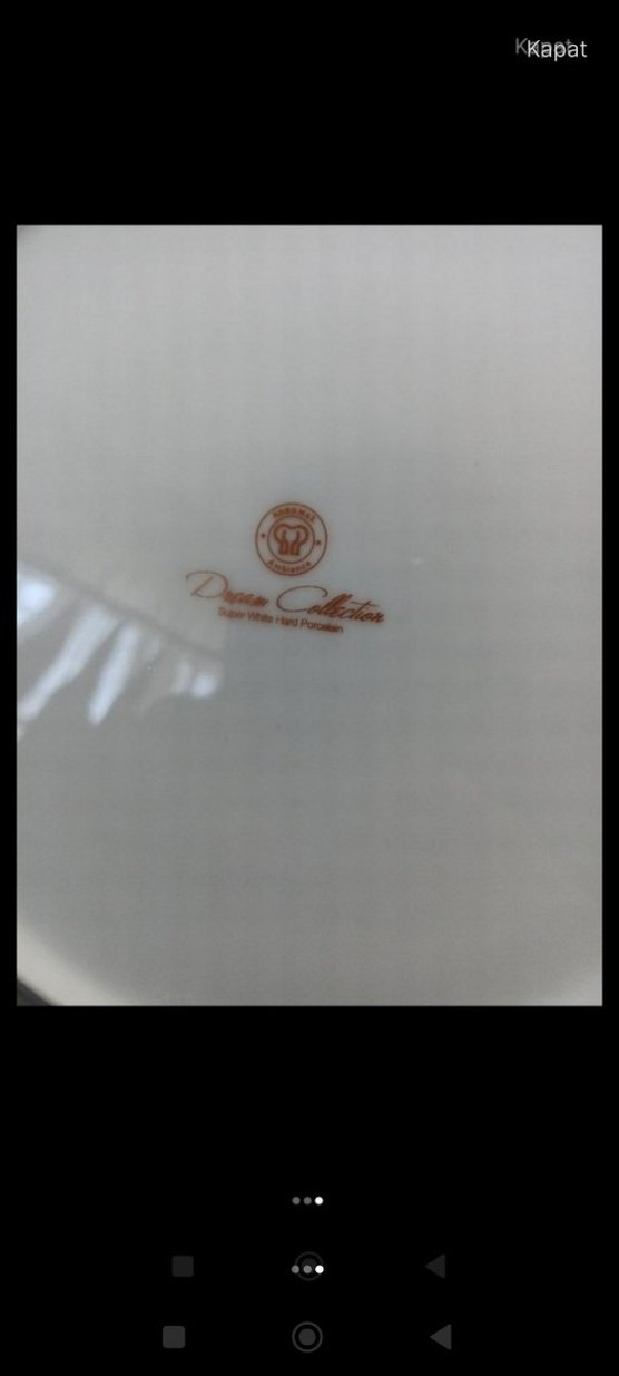 Çiçek Desenli Beyaz Tabak - Görsel 3