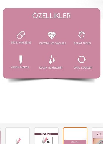 Pastel Pembe Kaş Tarağı ve Makası - Görsel 4