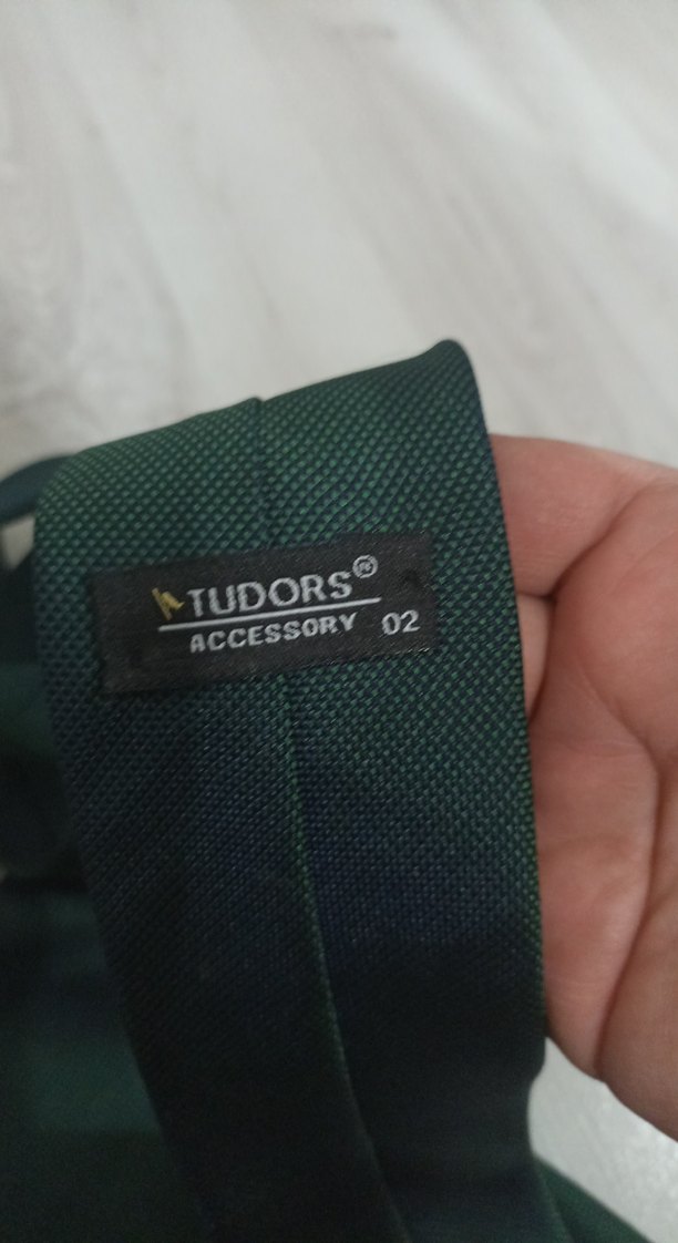 Koyu Yeşil Erkek Kravat ve Mendil Seti - Görsel 3