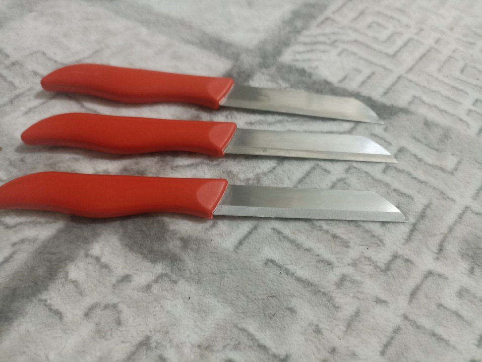 Kırmızı Saplı Gri Bıçak Seti - Görsel 2