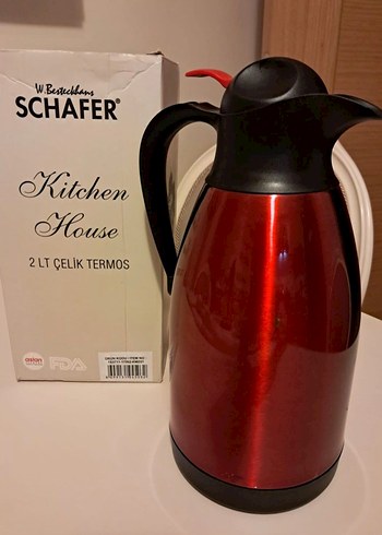 Beden Kırmızı Şık Schafer 2 LT Çelik Termos