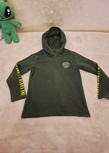 Kapüşonlu Erkek Sweatshirt, Baskılı, Rahat Kesim - Görsel 11