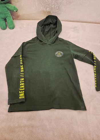 Kapüşonlu Erkek Sweatshirt, Baskılı, Rahat Kesim - Görsel 7