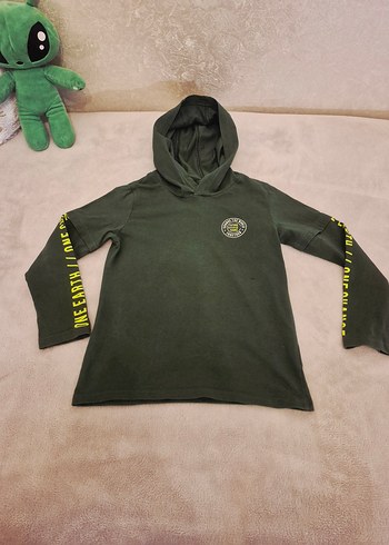 Kapüşonlu Erkek Sweatshirt, Baskılı, Rahat Kesim - Görsel 12