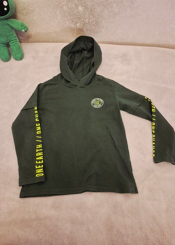 Kapüşonlu Erkek Sweatshirt, Baskılı, Rahat Kesim - Görsel 2