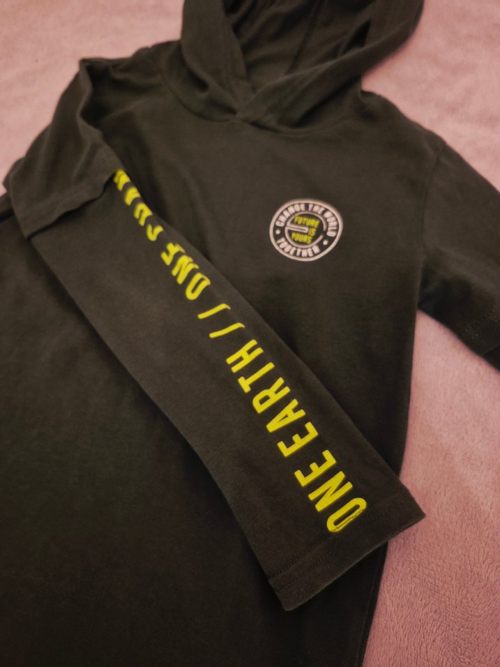 Kapüşonlu Erkek Sweatshirt, Baskılı, Rahat Kesim - Görsel 4