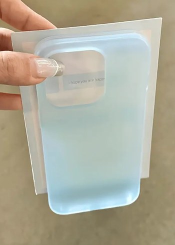 İphone 16 Pro Max Beyaz ve Mavi Transparan Telefon Kılıfı - Görsel 2