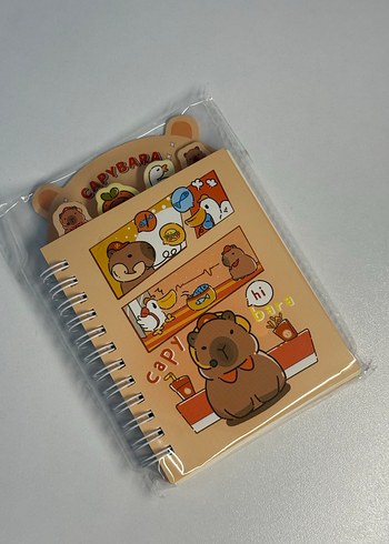 Capybara Renkli Kahverengi Ayı Temalı Spiralli Defter - Görsel 2