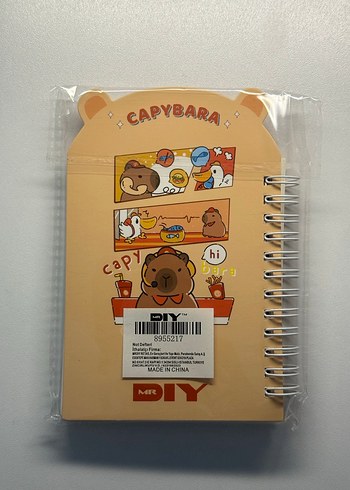 Capybara Renkli Kahverengi Ayı Temalı Spiralli Defter - Görsel 4