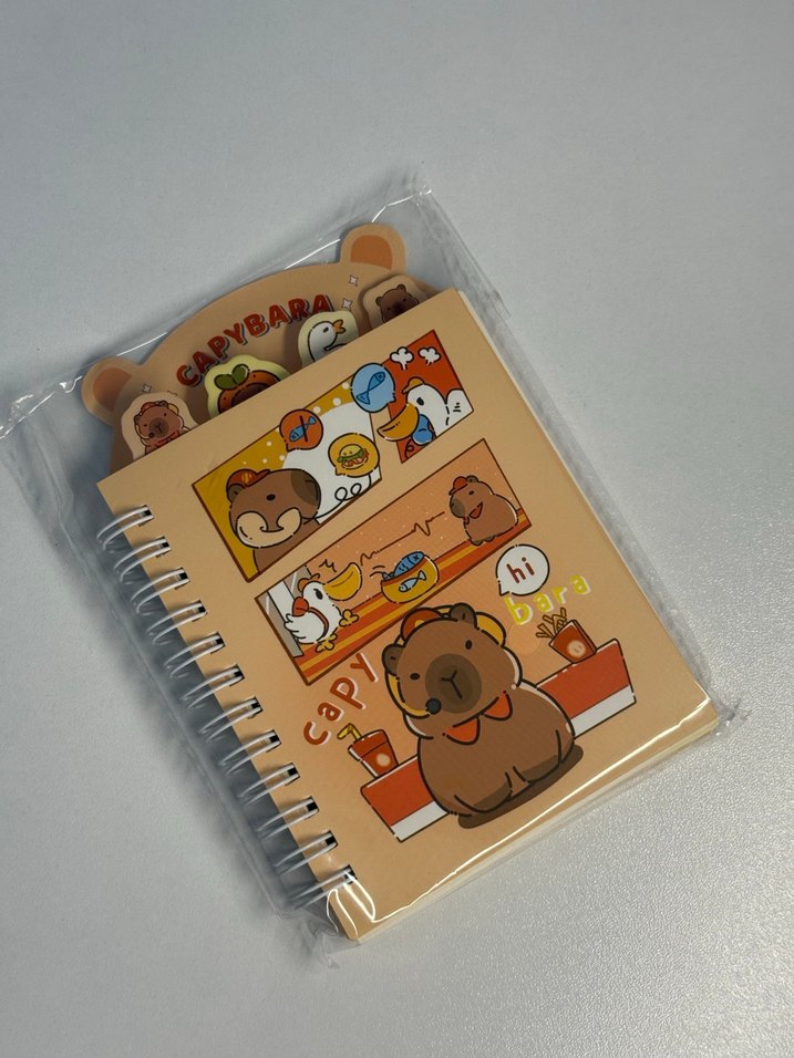 Capybara Renkli Kahverengi Ayı Temalı Spiralli Defter - Görsel 2