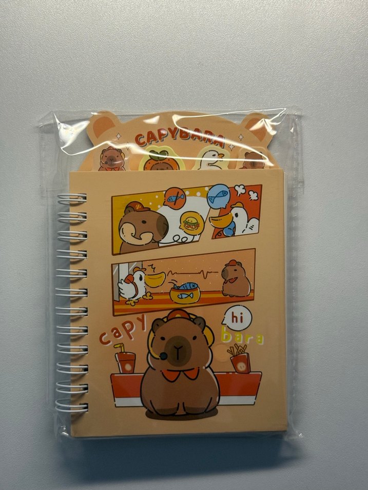 Capybara Renkli Kahverengi Ayı Temalı Spiralli Defter - Görsel 3