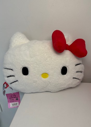 Hello Kitty Peluş Figürlü Yastık - Beyaz - 38x40cm - Görsel 2