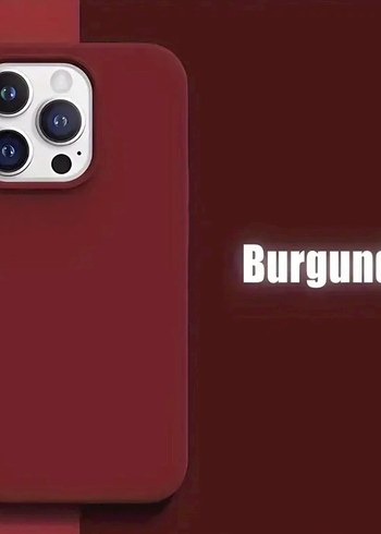 İphone 16 Pro Max Bordo Kırmızı Telefon Kılıfı - Görsel 2
