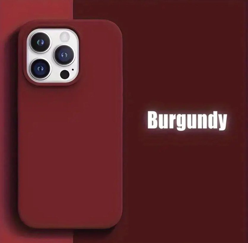 İphone 16 Pro Max Bordo Kırmızı Telefon Kılıfı - Görsel 2