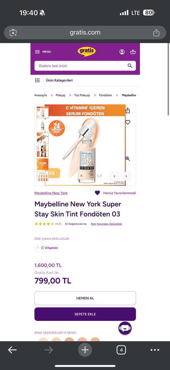 Maybelline Super Stay 24H Skin Tint 03 - Görsel 2