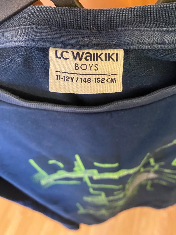 Erkek Çocuk Baskılı Mavi Sweatshirt - Görsel 3