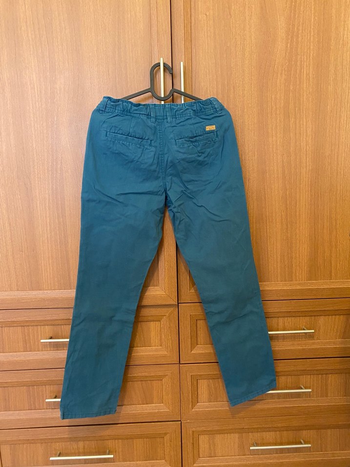 Erkek Mavi Kemerli Regular Fit Denim Pantolon - Görsel 2