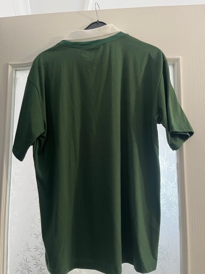 Yeşil Baskılı Kısa Kollu Oversize Tişört - Görsel 5