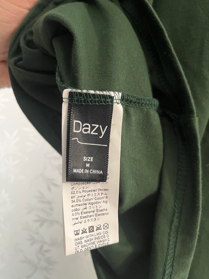 Yeşil Baskılı Kısa Kollu Oversize Tişört - Görsel 4