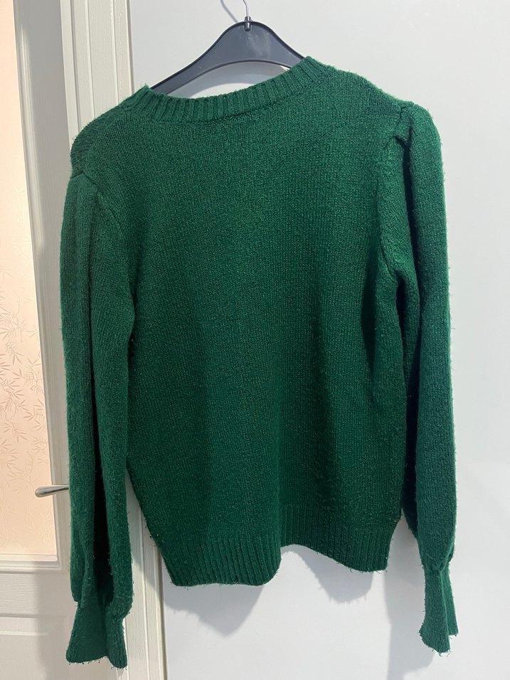 Yeşil Triko Kadın Kazak - Görsel 5