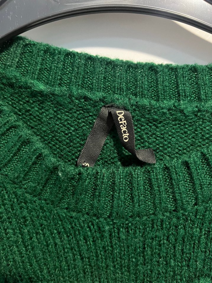 Yeşil Triko Kadın Kazak - Görsel 4