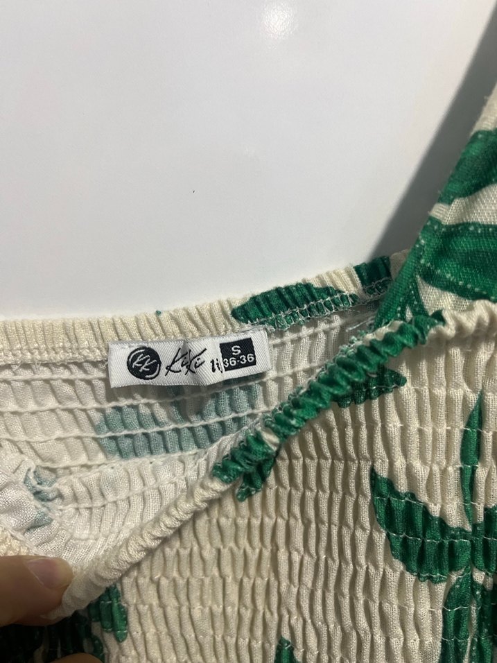 Yeşil Desenli Bohem Uzun Elbise - Görsel 3