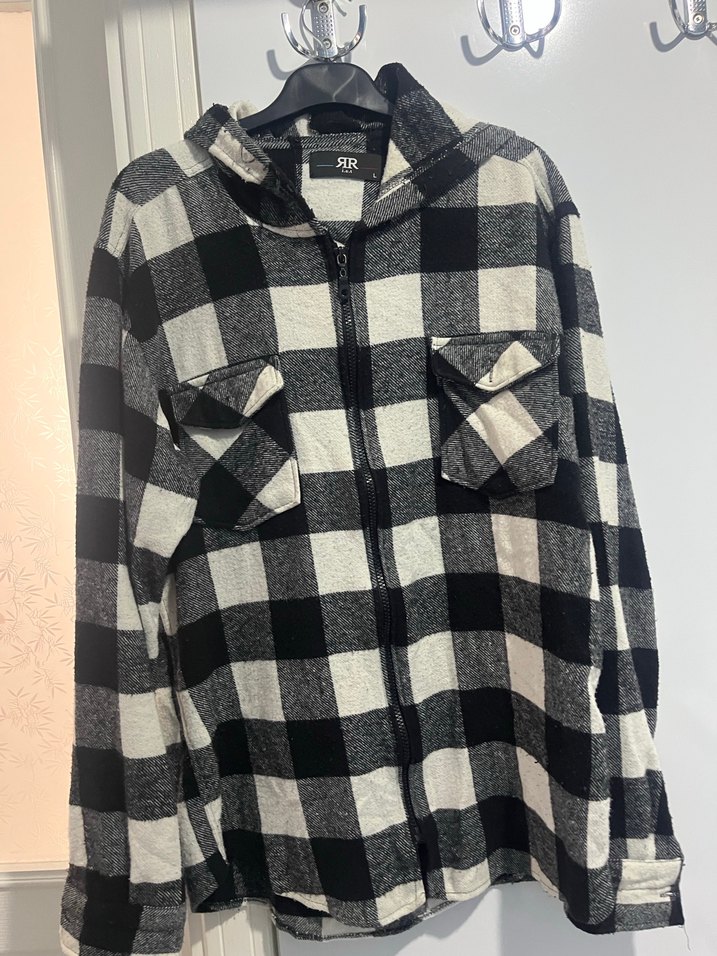 Düğmeli Siyah Kareli Erkek Midi Ceket - Görsel 2