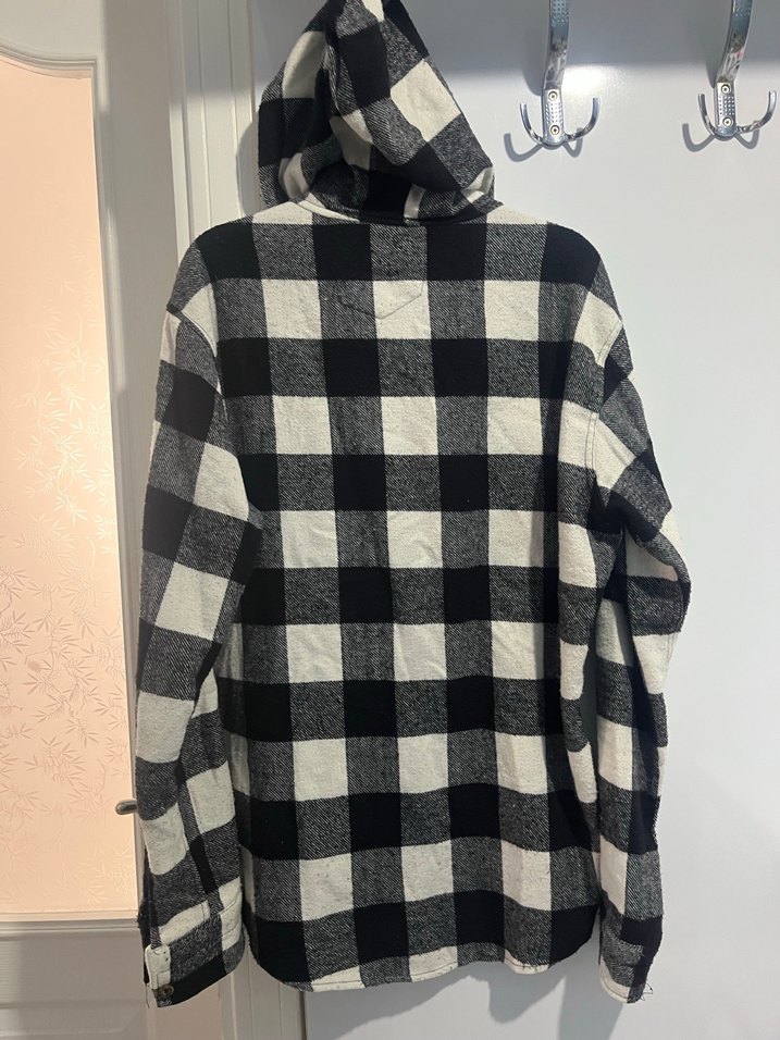 Düğmeli Siyah Kareli Erkek Midi Ceket - Görsel 3