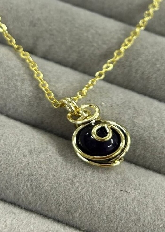 Vip Doğal Taş Tasarım Kolye - Görsel 2