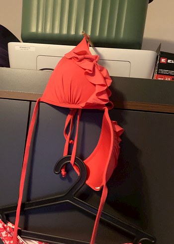 Kırmızı Desenli Strappy Bikini Altı - Görsel 3