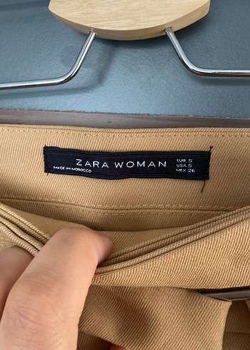 Bej Kemerli Midi  Etek - Görsel 2