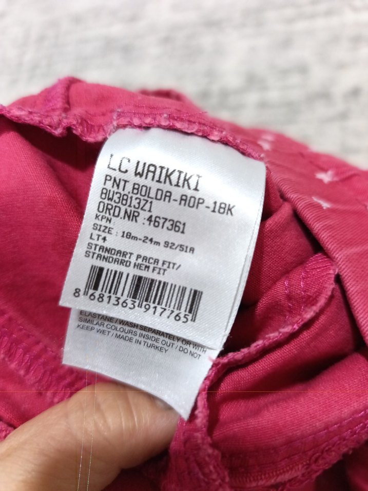 Puantiyeli Pembe Kız Tayt - Görsel 3