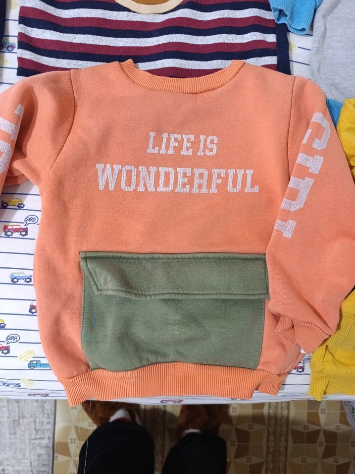 Erkek Çocuk Minyon Baskılı Kırmızı Sweatshirt - Görsel 5