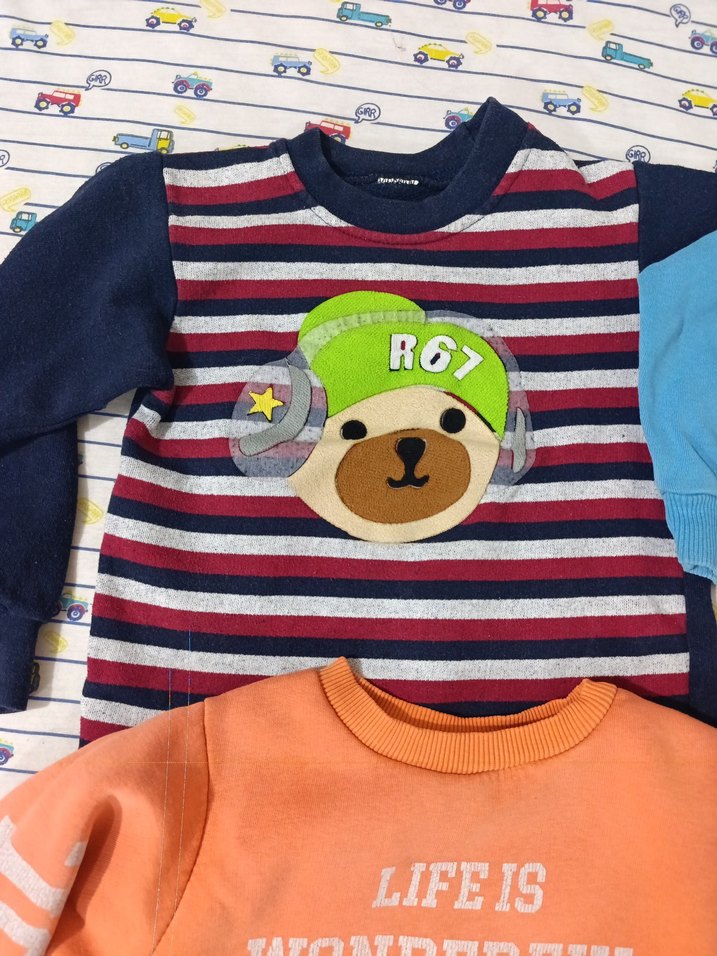 Erkek Çocuk Minyon Baskılı Kırmızı Sweatshirt - Görsel 4