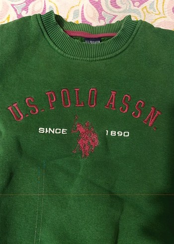Erkek Çocuk Yeşil U.S. Polo Assn. Sweatshirt - Görsel 2