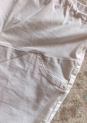 Kadın Beyaz Pamuklu hsmile Pantolonu - Görsel 7