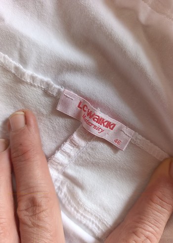 Kadın Beyaz Pamuklu hsmile Pantolonu - Görsel 5