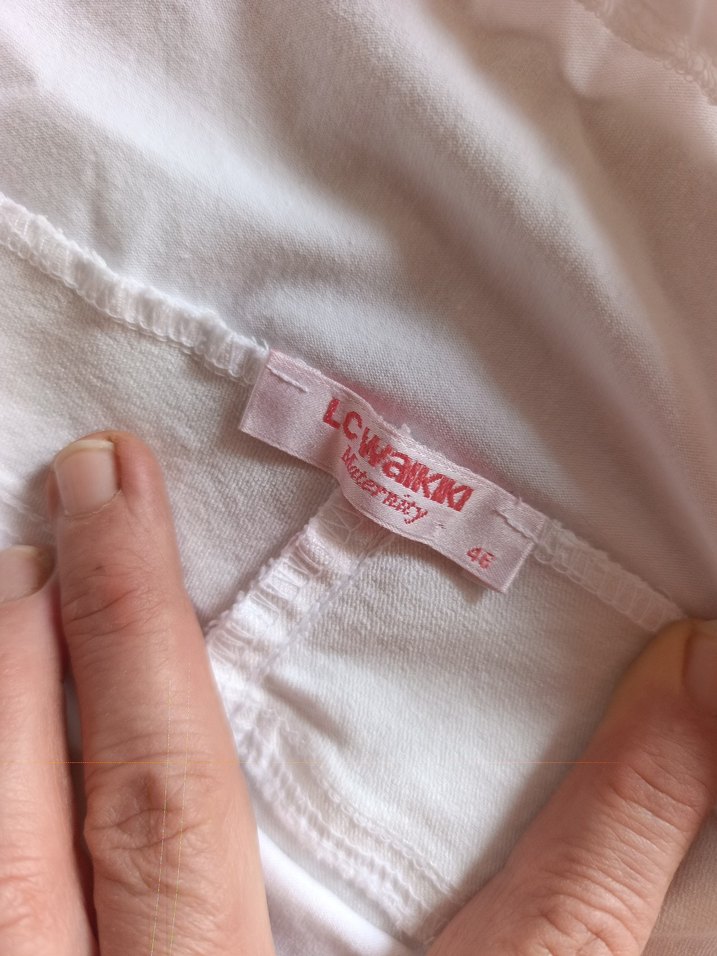 Kadın Beyaz Pamuklu hsmile Pantolonu - Görsel 5