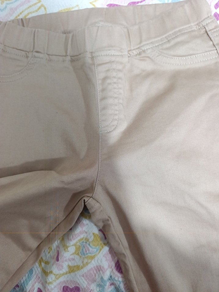 Bej renkte kız çocuk pantolon tayt - Görsel 3