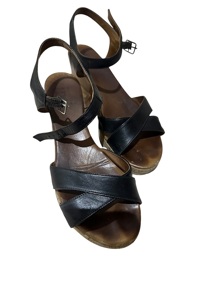 İNCİ DERİ BAYAN SANDALET AYAKKABI - Görsel 2