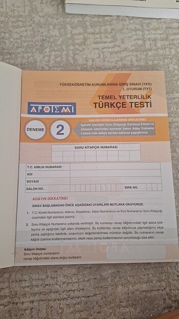  Apotemi tyt turkce denemesi 