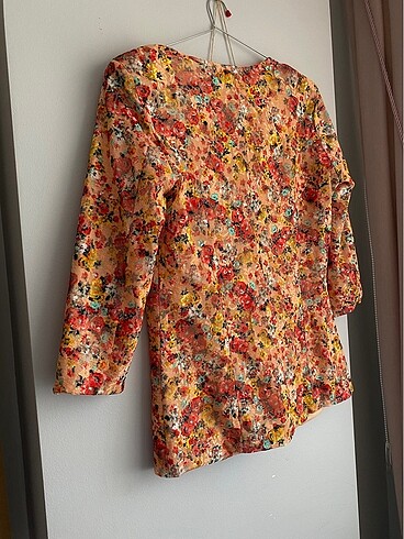 Diğer Renkli blazer renkli tunik önü düğmeli ceket turuncu bleazer cek