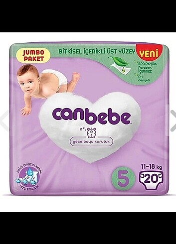 Canbebe 5 numara bebek bezi 