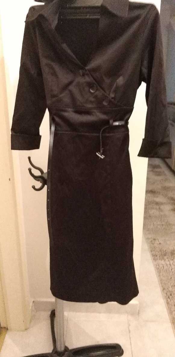 Siyah Uzun Gotik Kadın Elbisesi - Görsel 2