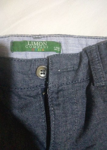 5 Yaş Beden gri Renk Gri Erkek Denim Düğmeli Şort