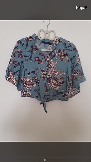 Zara Mint yesili bluz